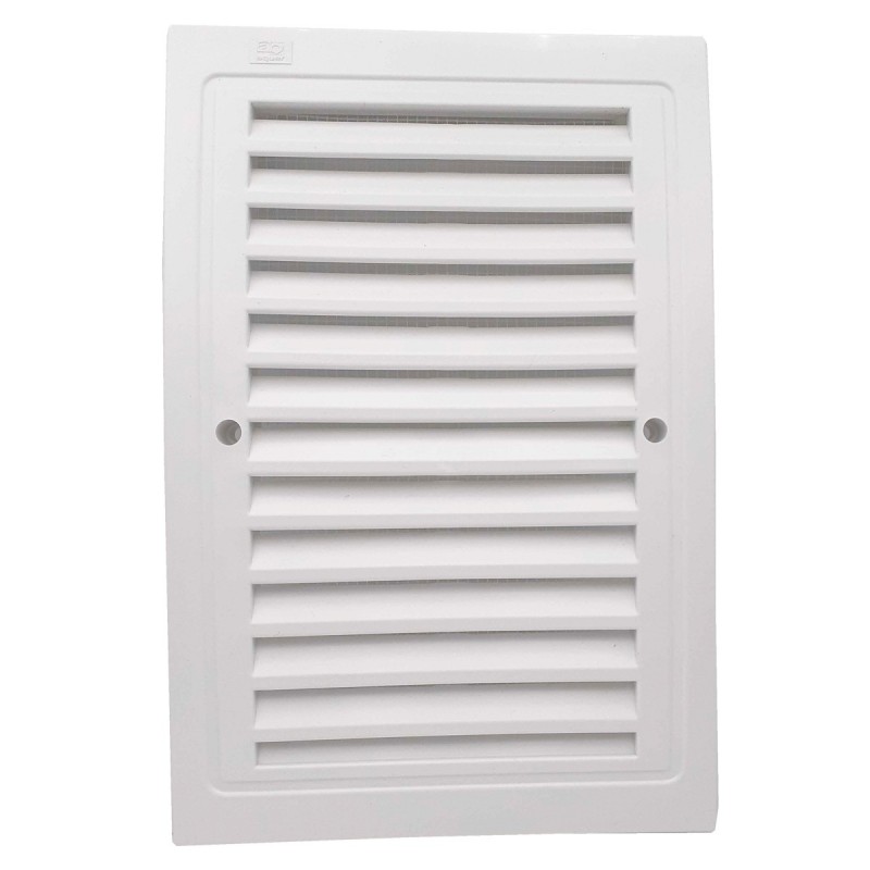 Grille intérieur extérieur plastique avec moustiquaire 140x210mm